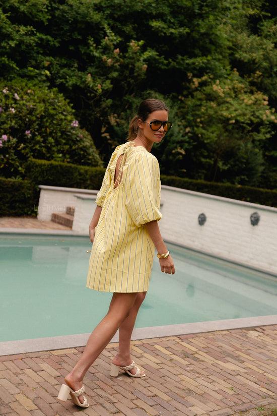 Les Jumelles Loua Jurk Gele Streep