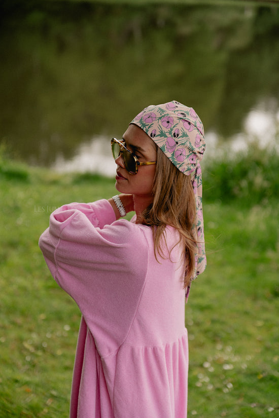 Les Jumelles Louise Badstof Jurk Pioenroos