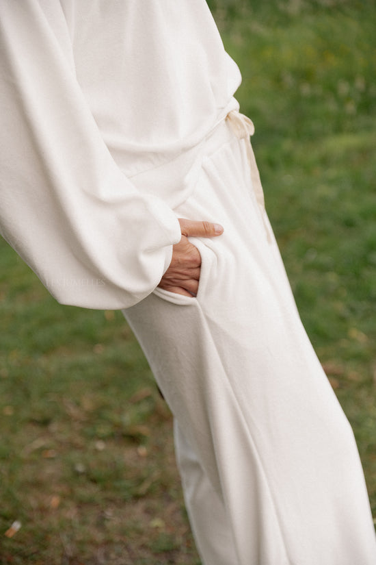 Les Jumelles Lucie Fluwelen Broek Wit