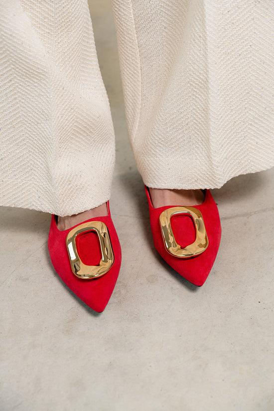 les jumelles Macey loafer red