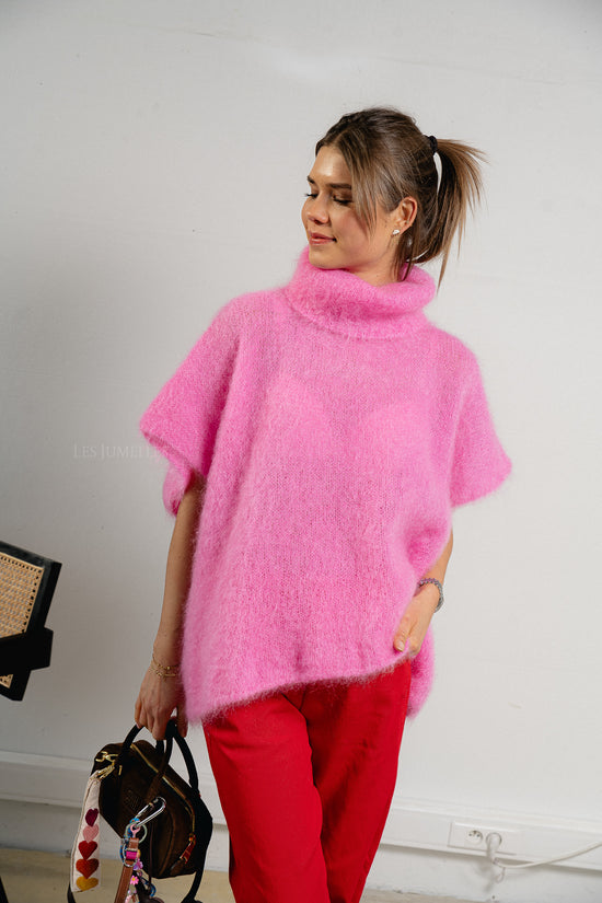 Les Jumelles Manon Roll Neck Jumper Candy Pink