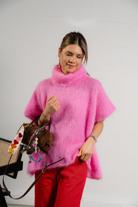 Les Jumelles Manon Roll Neck Jumper Candy Pink