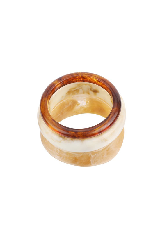 les jumelles Marble bangles apricot