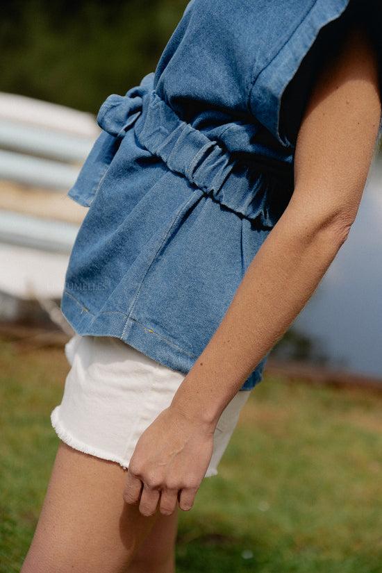 Les Jumelles Margaux Denim Kimono Medium Blauw