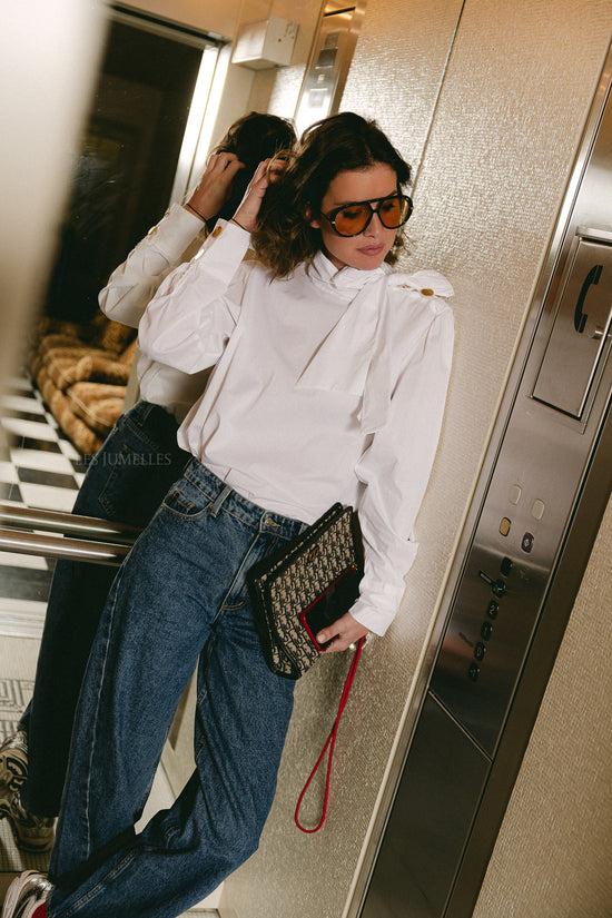 Les Jumelles Matilda Strik Blouse Wit