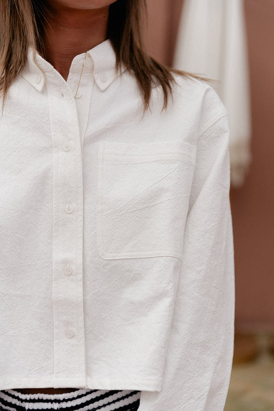 les jumelles Mia cropped shirt wit