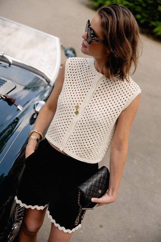 Les Jumelles Mina Top Antiek Wit