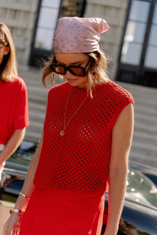 Les Jumelles Mina Top High Risk Rood