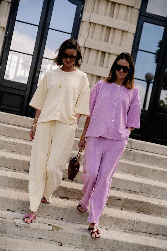 les jumelles Naram broek zacht fuchsia