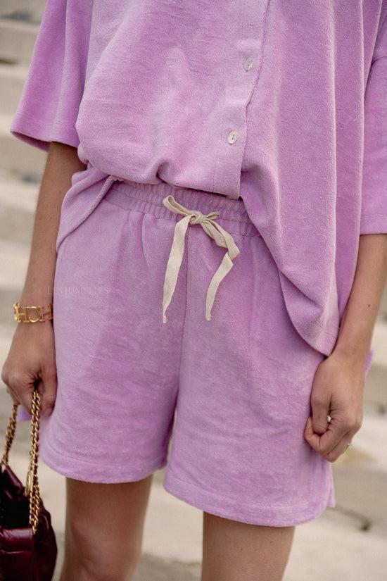 les jumelles Naram gymshorts zacht fuchsia