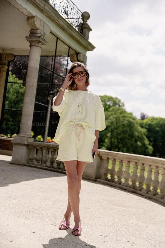 Les Jumelles Naram Oversized Shirt Citroensorbet