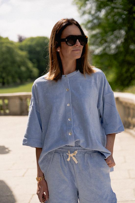 Les Jumelles Naram Oversized Shirt Lavendelblauw