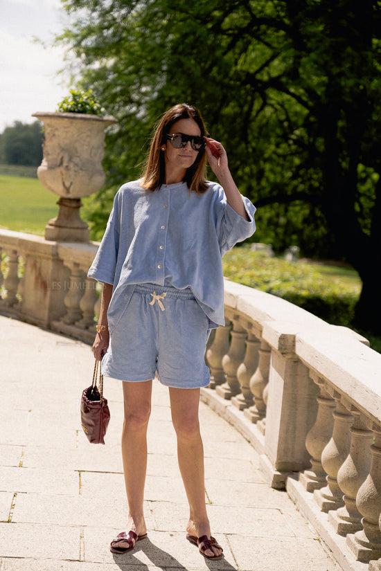 Les Jumelles Naram Oversized Shirt Lavendelblauw