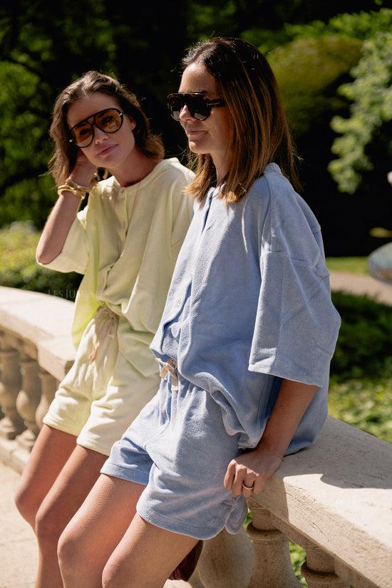 les jumelles Naram oversized shirt lavendelblauw