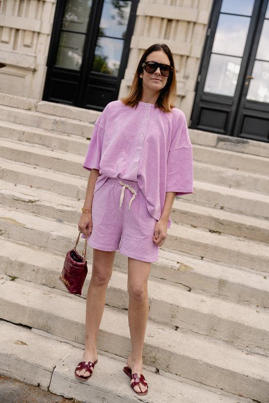 Les Jumelles Naram Oversized Shirt Zacht Fuchsia