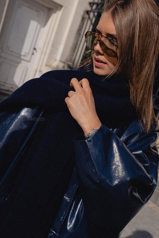 Les Jumelles Noa Sjaal Marineblauw