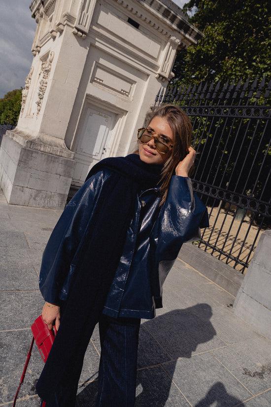 Les Jumelles Noa Sjaal Marineblauw