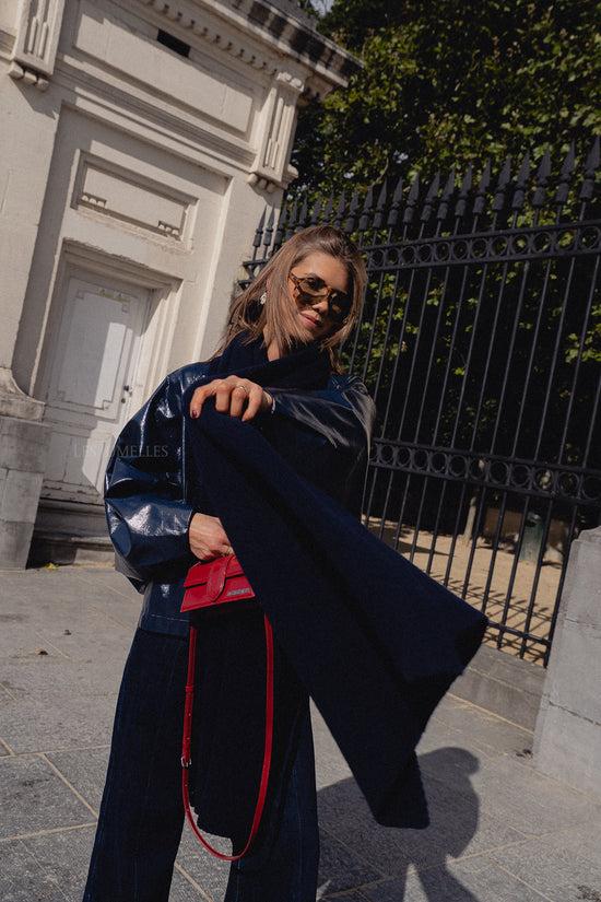 les jumelles Noa sjaal marineblauw