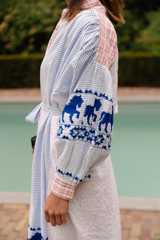 Les Jumelles Nora Geborduurde Maxi-jurk Multicolor