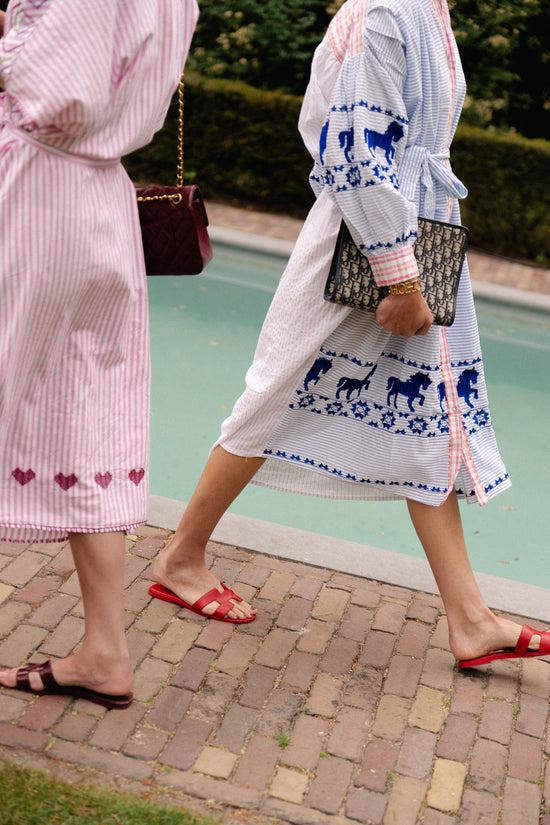 Les Jumelles Nora Geborduurde Maxi-jurk Multicolor