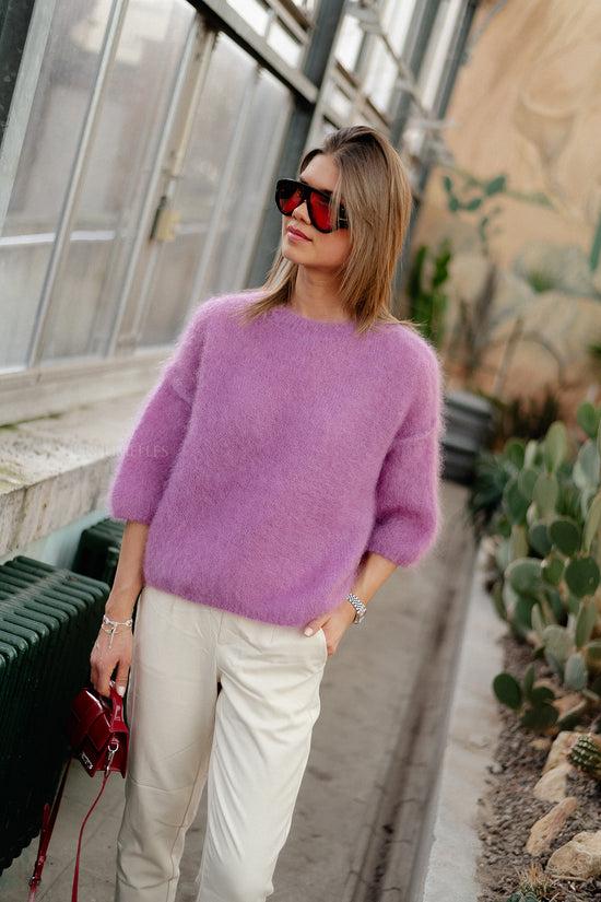les jumelles Nova mohair jumper orchid