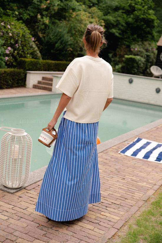 Les Jumelles OBJAndrea 2/4 T-shirt White Sand