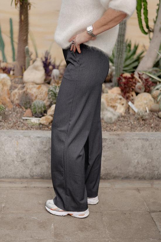 Les Jumelles OBJLisa Wide Pant Medium Grey Melange