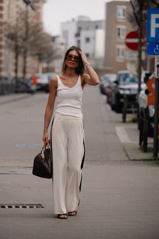 les jumelles OBJLisa wide pant sandshell/black