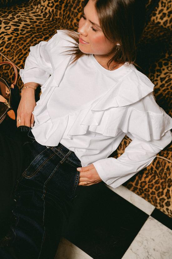 les jumelles Oda longsleeve optisch wit