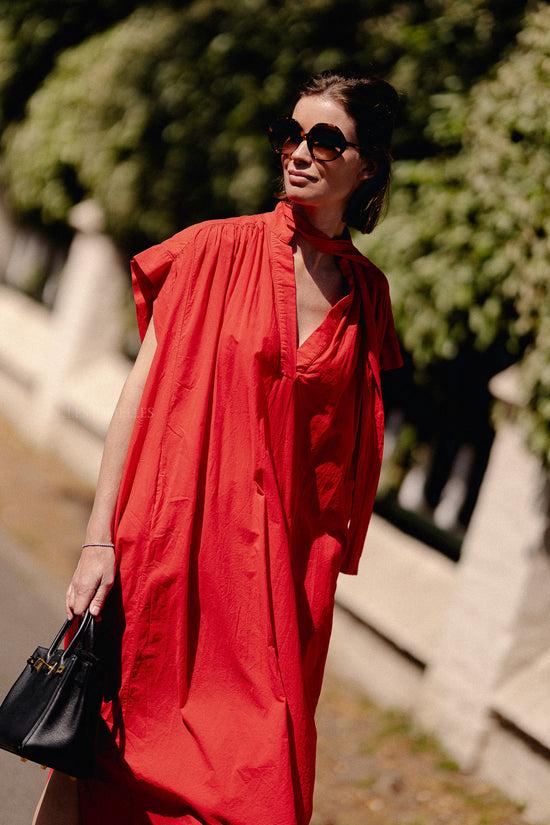 les jumelles Portia dress red