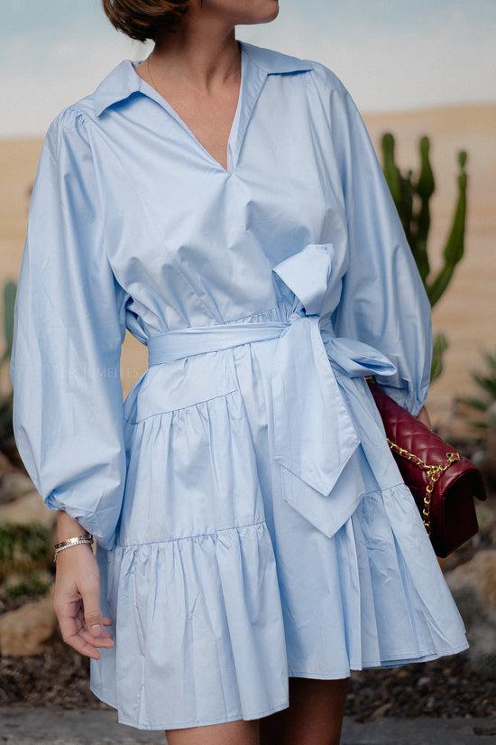 Les Jumelles Precious Short Dress Light Blue