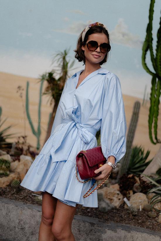 les jumelles Precious short dress light blue