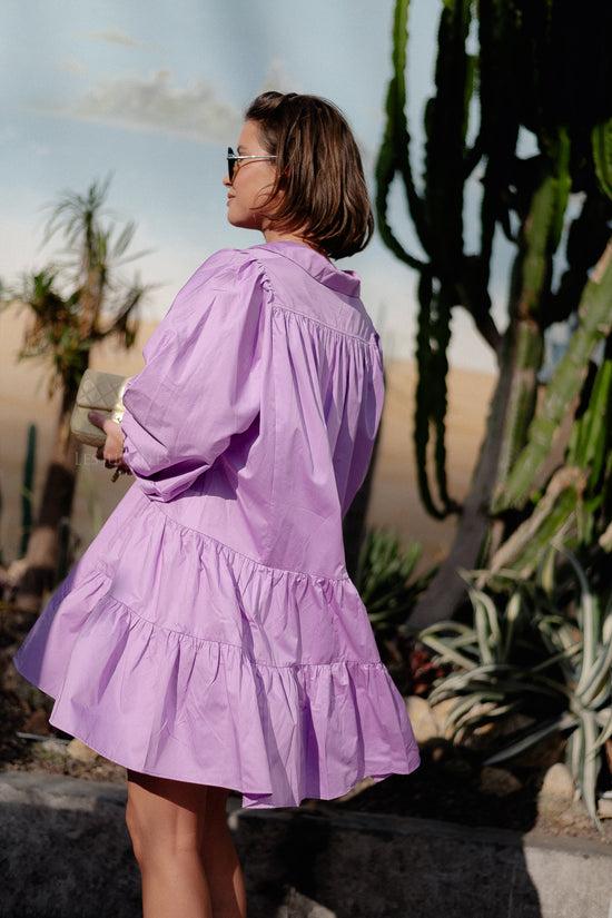 Les Jumelles Precious Short Dress Violet