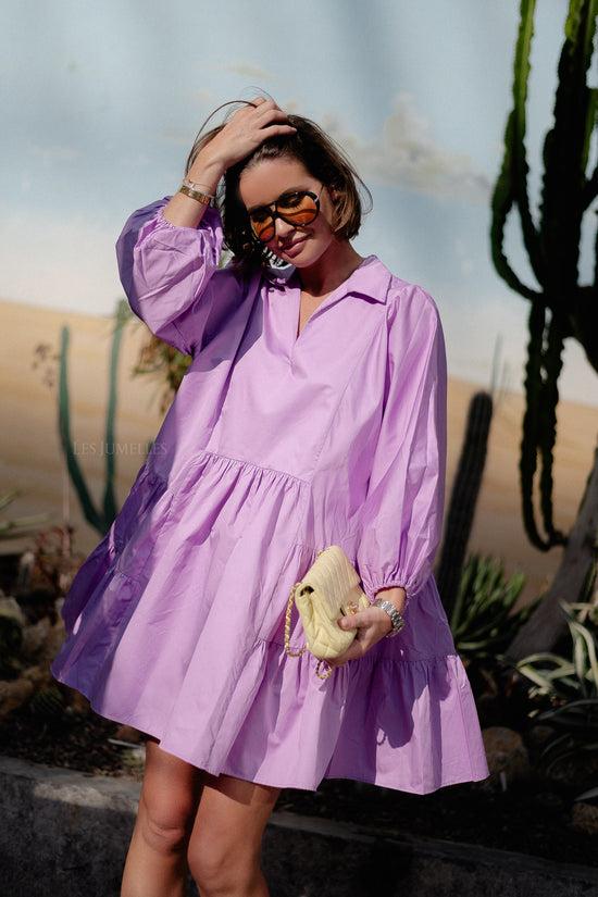les jumelles Precious short dress violet