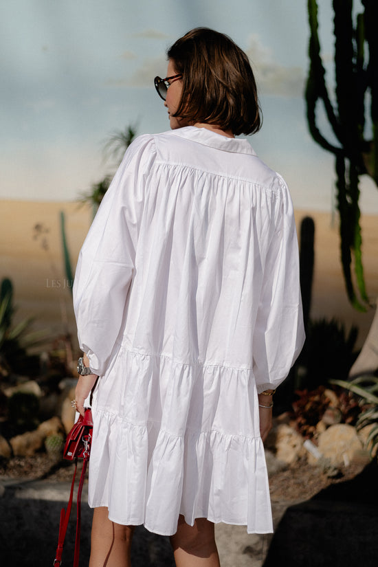 Les Jumelles Precious Short Dress White