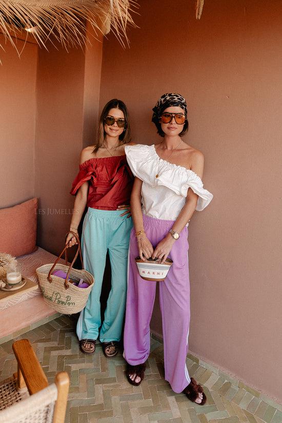 Les Jumelles Rhea One Shoulder Top Mahonie