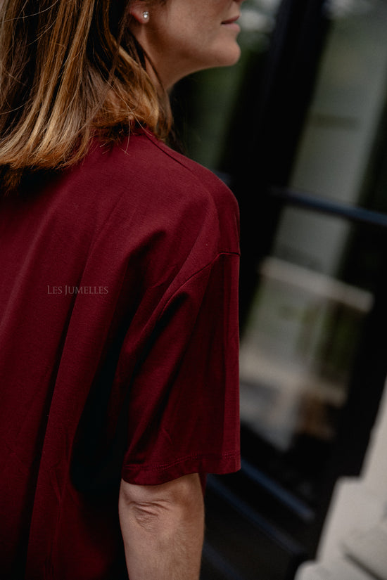les jumelles Sadie T-shirt burgundy