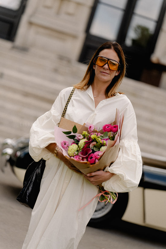 les jumelles Scarlet maxi dress ecru