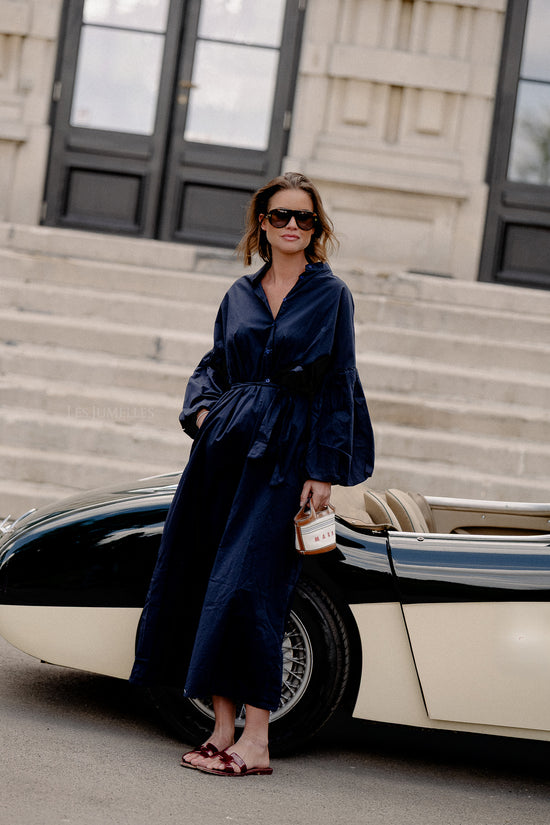 les jumelles Scarlet maxi dress navy