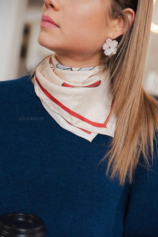 les jumelles Sia Strik twill sjaal multi kleur