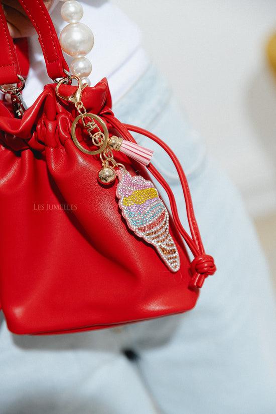 Les Jumelles Sleutelhanger Met Strass-steentjes