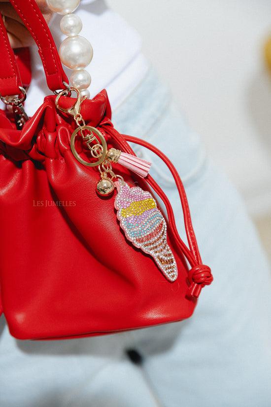 Les Jumelles Sleutelhanger Met Strass-steentjes