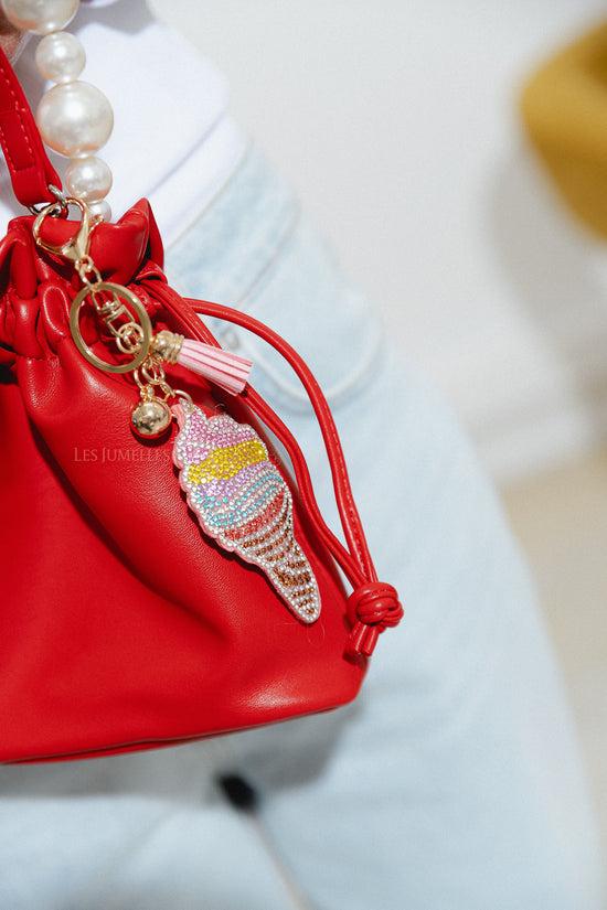 Les Jumelles Sleutelhanger Met Strass-steentjes