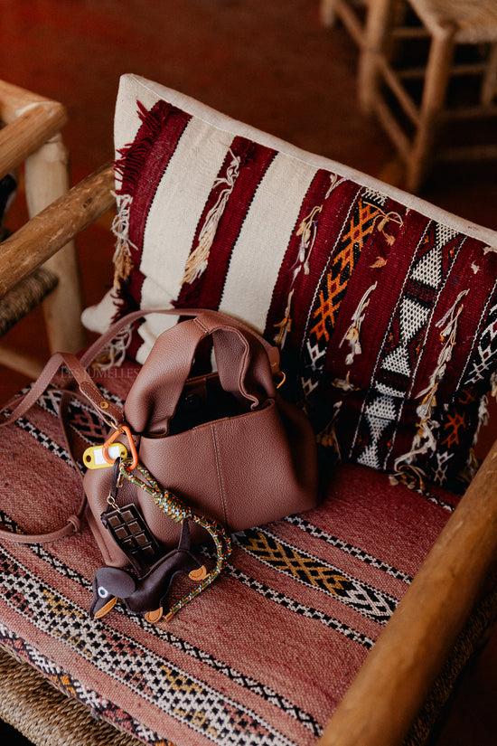 Les Jumelles Sleutelhanger Teckel Khaki/oranje