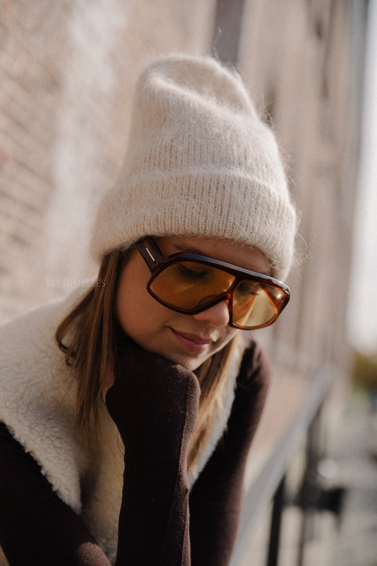 Les Jumelles SLFFiona Alpaca Muts Zandkleurig