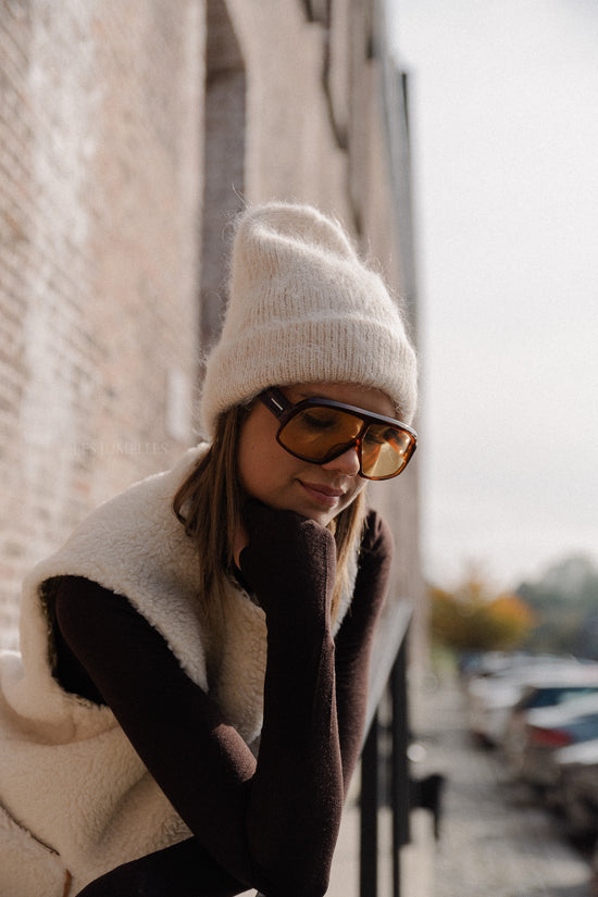 Les Jumelles SLFFiona Alpaca Muts Zandkleurig