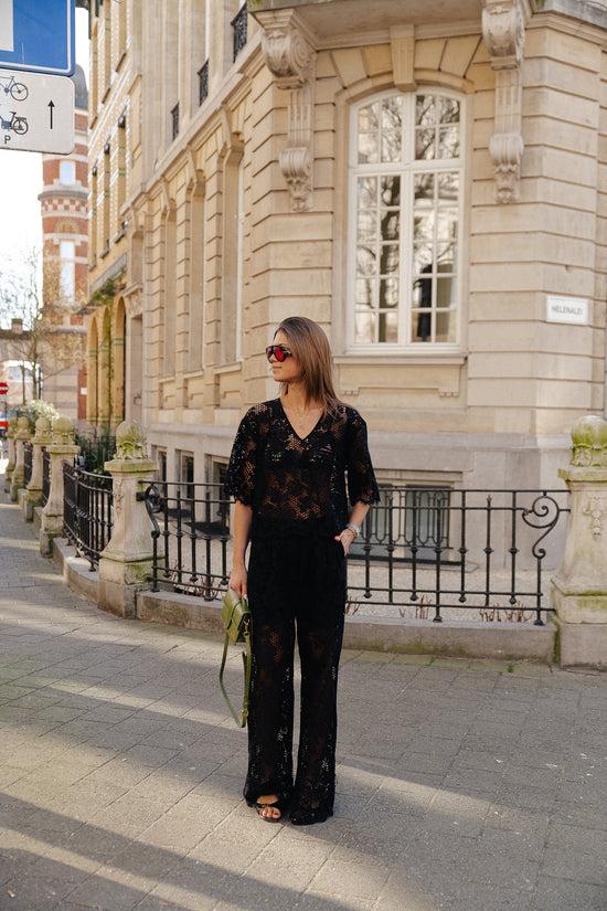 Les Jumelles SLFMilly 2/4 Cropped Top Black