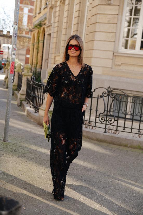 Les Jumelles SLFMilly Straight Pant Black