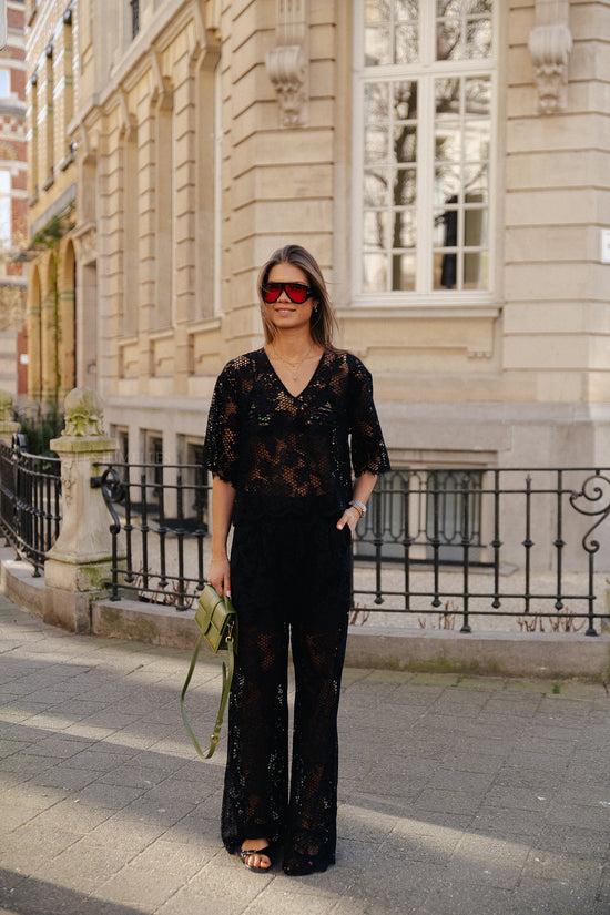 les jumelles SLFMilly straight pant black