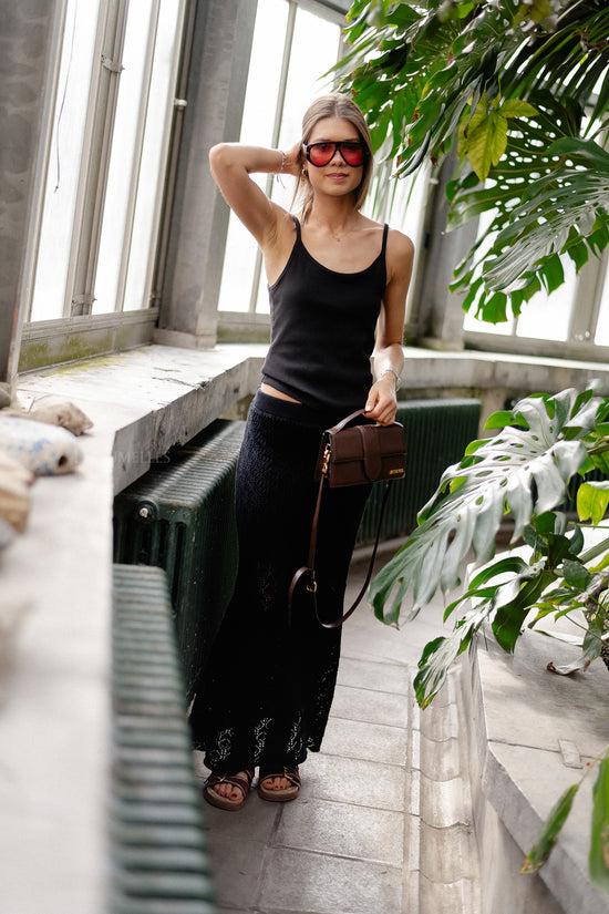 Les Jumelles SLFNiva HW Knit Skirt Black